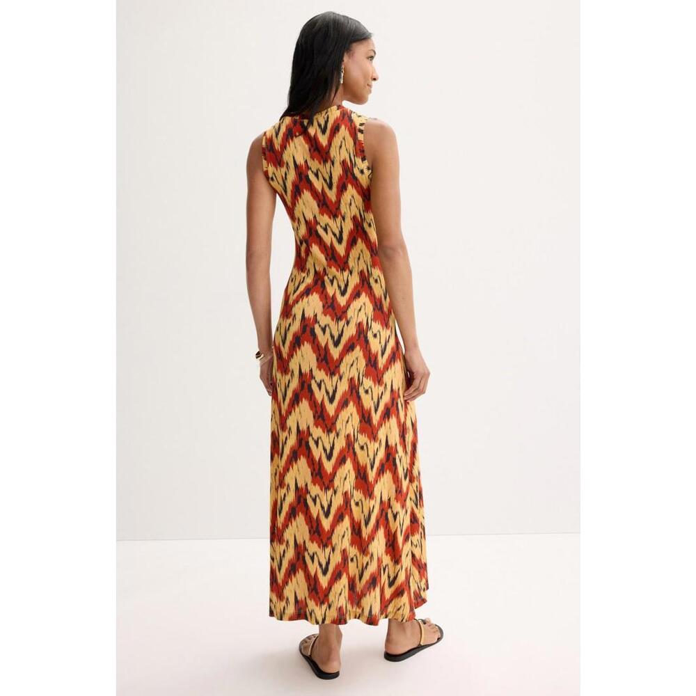 Ulla Johnson Multicolored Abstract Orla Midi Dress Size Petite - Picture 2 of 5